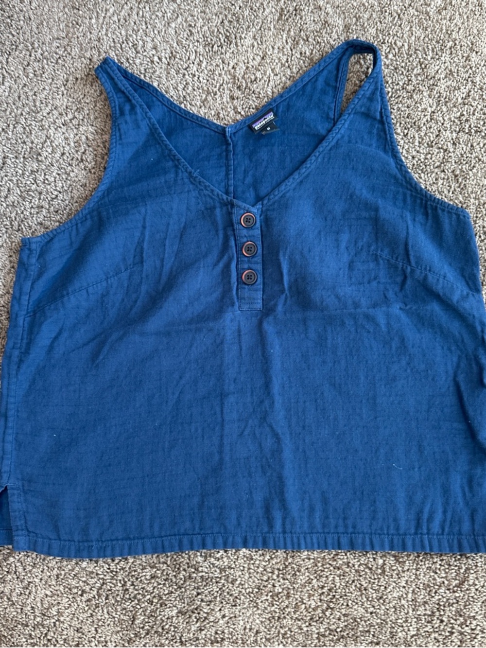 Patagonia Navy Blue Henley-Style Camisole
